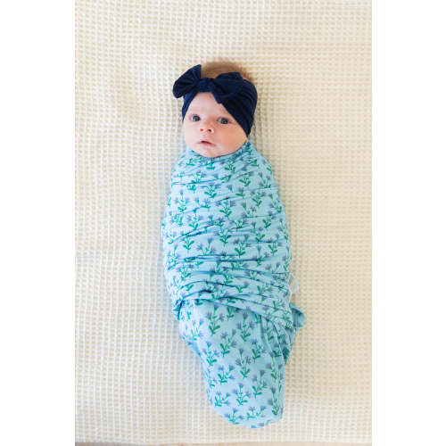 SPRING BLUE FLORAL | SWADDLE