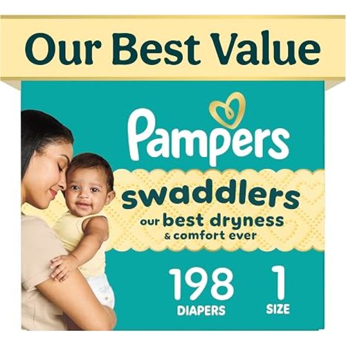 Pampers Swaddlers Diapers, Size 1 (8-14 lbs)