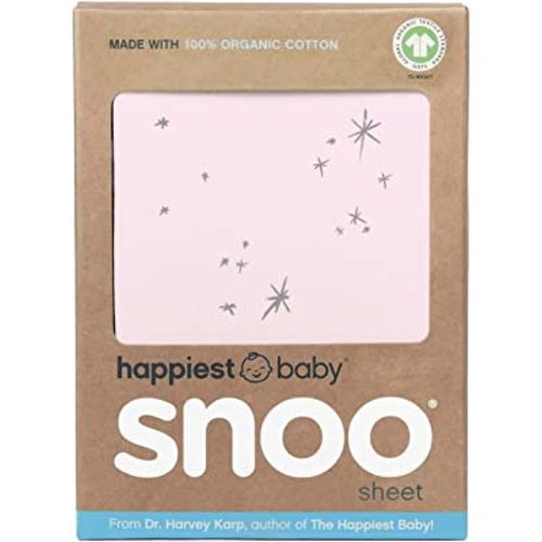 Happiest Baby SNOO Bassinet Fitted Sheet - 100% Organic Cotton Nursery Bedding - Fits SNOO Sleeper Crib Mattress (Rose Galaxy)