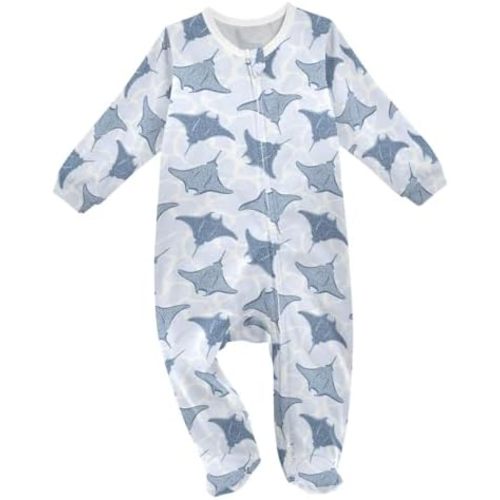 Dussdil Baby One-Piece Footies Newborn Rompers Pajamas Cotton Footed Pjs for Sleep Play Boys Girls