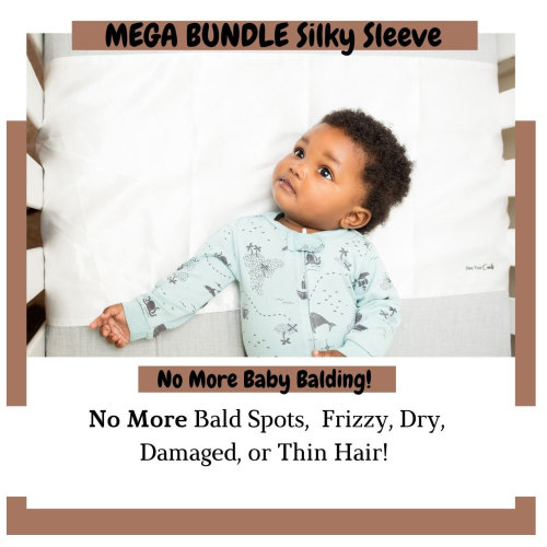 Silky Sleeve BUNDLE Pack! Small and Large Sleep Sleeve! No More Bed Head, Baby Balding, Damaged Baby Hair, Dry Baby Hair and MORE!