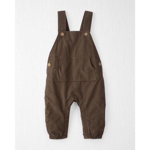 9M Baby Organic Cotton Corduroy Overalls in Brown - Little Planet | Carter's