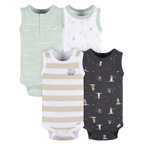 Gerber Baby Boys Multi-Pack Sleeveless Onesies Bodysuit