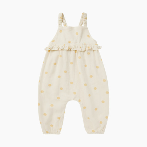 Rylee + Cru Kinsley Jumpsuit - Yellow Polka Dot, 3-6 M