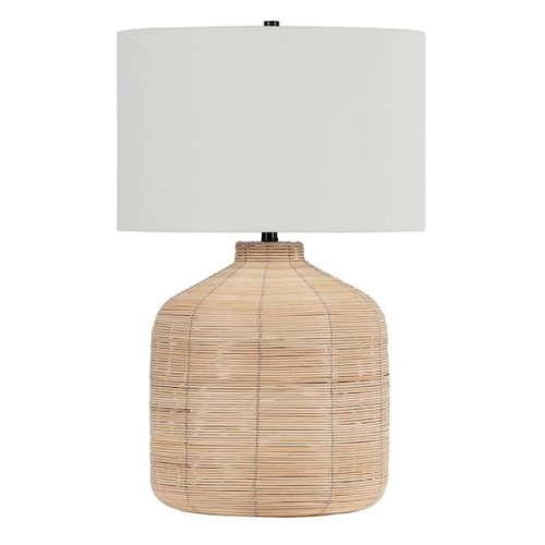 Jolina 26.5 in. Oversized Rattan Table Lamp