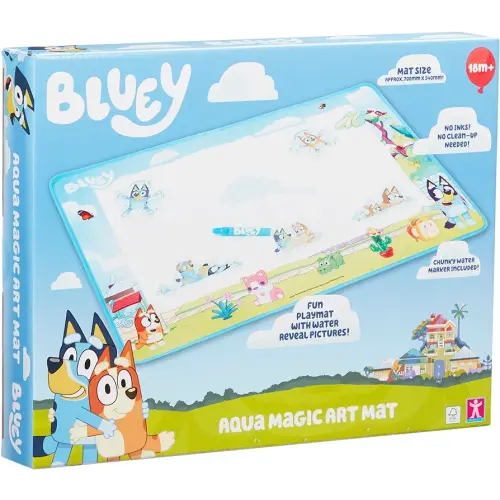 BLUEY AQUAMAGIC ART MAT, PRESCHOOL TOYS, MESS FREE CREATIVE PLAY, GIFT for 2-5 YEAR OLD