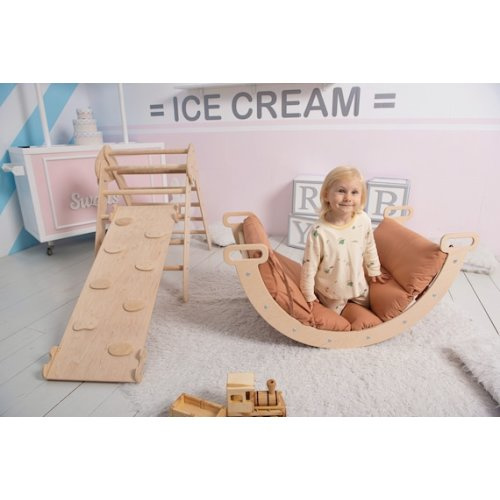 Wood Montessori Baby Climber Arch With Pillow, Climbing Arch Toddler Rocker Arch Pillow Set, Kletterset, Kletterdreieck, Kletterbogen - Etsy