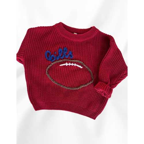 Bills Football Baby Sweater | Buffalo Football Baby Sweater | Personalized Baby Sweater | Buffalo Baby Gift | Embroidered Baby Sweater |