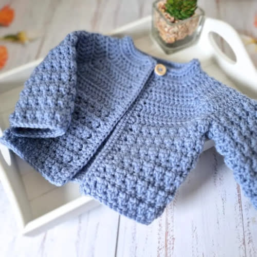 Hand Crochet Baby Cardigan, Cute Knit Baby Clothes, Toddler sweater, Adorable Baby Shower Gift Idea, Newborn up to 2 Years