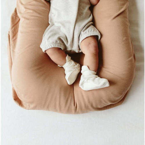 Stay On 2-Pack Baby Boots, Clay Stripe + Cloud - Goumi | Maisonette