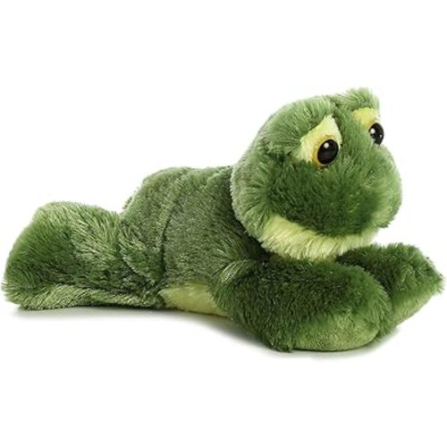 Aurora® Adorable Mini Flopsie™ Frolick Frog Stuffed Animal - Playful Ease - Timeless Companions - Green 8 Inches