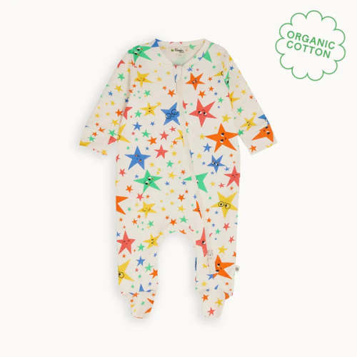 Stargaze - Zip Front Baby Sleepsuit 0-3 months / Rainbow / 100% Gots Organic Cotton