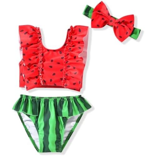 Aalizzwell Infant Baby Girl Bikini Swimsuit with Headband