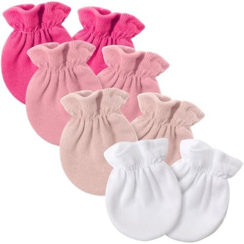 BQUBO Newborn Baby Mittens No Scratch Mittens Double Layered Gloves Infant Toddler Gloves for 0-6 Months Baby Boys Girls