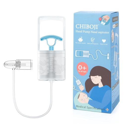 Patented Nasal Aspirator for Baby and Toddler, Hand Pump Nose Sucker with Rounded Non-Invasive Nozzle, Quiet Suction Relieves Congestion and Stuffy Boogers, Safe for Infant, Co-Branded with CHIBOJI