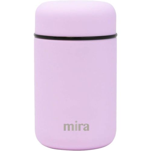 MIRA Insulated Food Jar Thermo for Hot Food & Soup, Compact Stainless Steel Vacuum Lunch Container for Meals To Go - 13.5 oz, Lilac