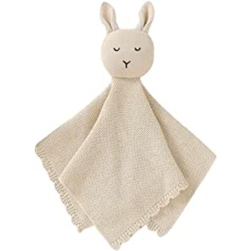 Amazon.com: LAWKUL Baby Lovey Knit Cotton Babe Security Blanket Bunny Comforter Blankie Adorable Soft Newborns Lovies for Boy Girl Beige : Baby