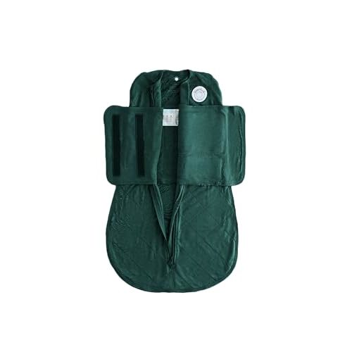 Dreamland Baby Bamboo Viscose Swaddle Sleep Sack (0-6 Months). 1.0 TOG Ultra Soft Swaddle Blanket w/Built in Band. 97% Viscose, 3% Spandex (Forest)