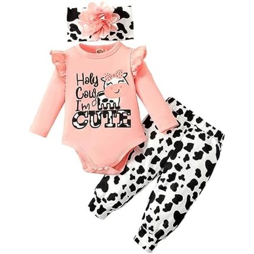 Newborn Infant Baby Girl Clothes Fall Winter Outfits Infant Romper Pants Cute Baby Girls Clothes