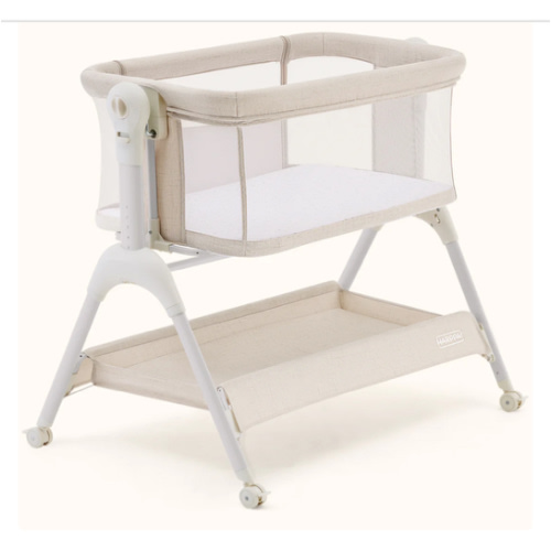 HARPPA Cuddly Sway | 3-in-1 Rocking Baby Bassinet & Bedside Sleeper with Anti-Reflux Mattress for Newborns | Attaches to Bed, Adjustable Height, Tool-Free Setup, Portable Wheels, CPSC Certified, Gentle Rocking Motion | Ideal for Infants, Safe Co-Sleeping
