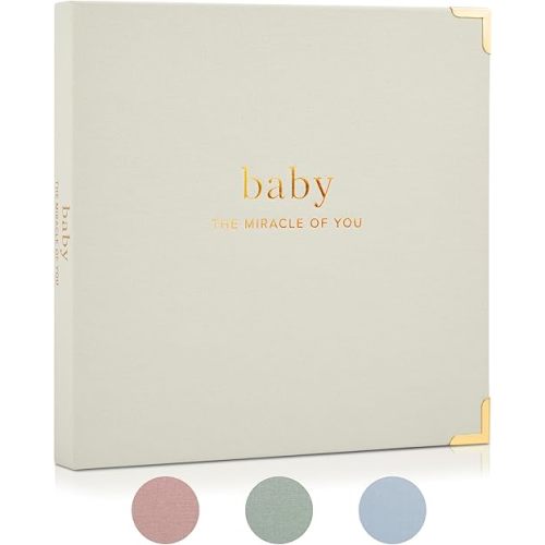 Keepsake Baby Memory Book for Boys and Girls – Timeless First 5 Year Baby Book – Neutral Journal Scrapbook or Photo Album - Record a Milestone for Every Event from Birth to Age 5