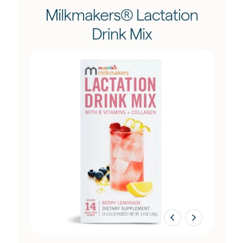 Milkmakers® Lactation Drink Mix, Berry Lemonade, 14ct| Munchkin