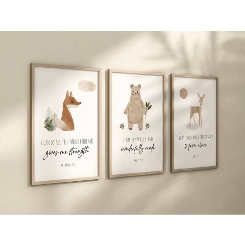 Christian Nursery Prints - Animals
