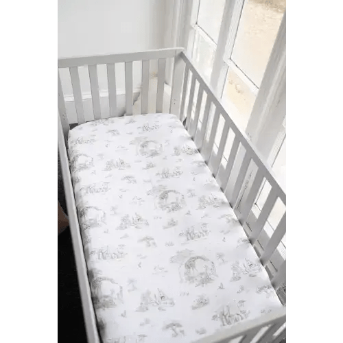 Safari Toile Fitted Crib Sheet