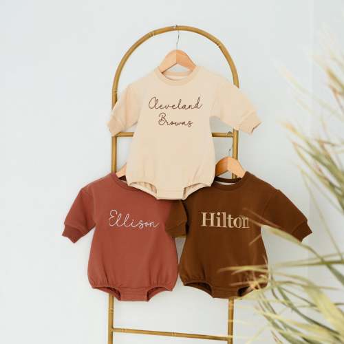 Personalized Sweatshirt Romper