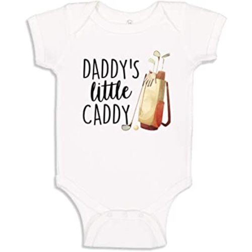 Daddy's Little Caddy Golf Baby Bodysuit One Piece or Toddler T-Shirt for Golfer Dad