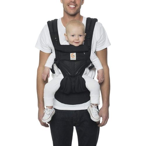 Ergobaby Omni 360 All-Position Baby Carrier for Newborn to Toddler with Lumbar Support & Cool Air Mesh (7-45 Lb), Onyx Black 6.18x9.13x10.43 Inch (Pack of 1)