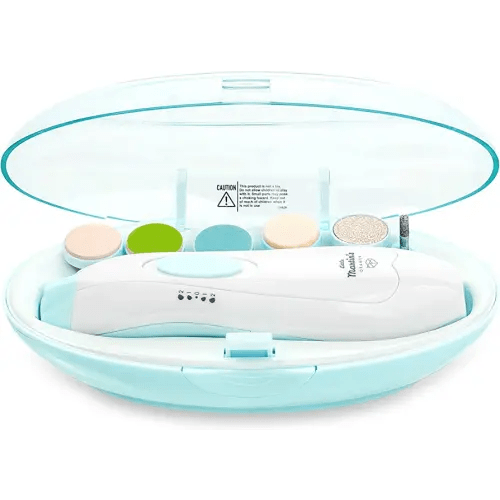Little Martin’s Drawer Baby Nail Trimmer File with Light - Safe Electric Nail Clippers Kit for Newborn Infant Toddler Kids Toes and Fingernails - Care, Polish and Trim - Battery Operated (AA)
