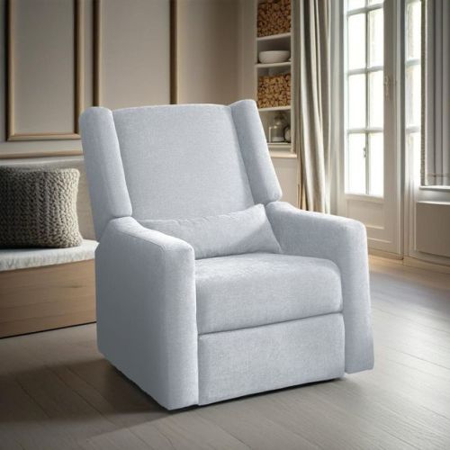 Home Imports Emporium Power Recliner Glider With Usb Ports In Light Gray