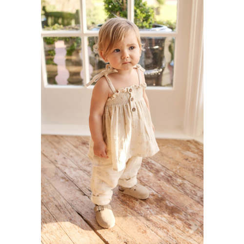 Organic Cotton Muslin Cordelia Pant - Pauline Chamomile – Jamie Kay USA