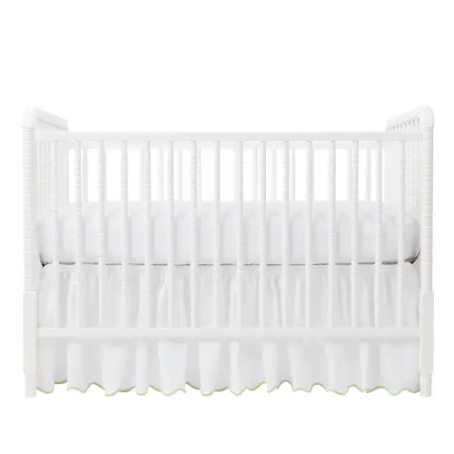 Thyme Pique Crib Skirt | Long Side