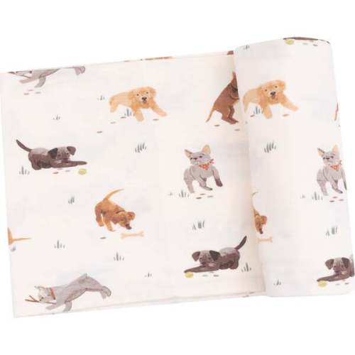 Swaddle Blanket, Watercolor Puppies - Angel Dear | Maisonette