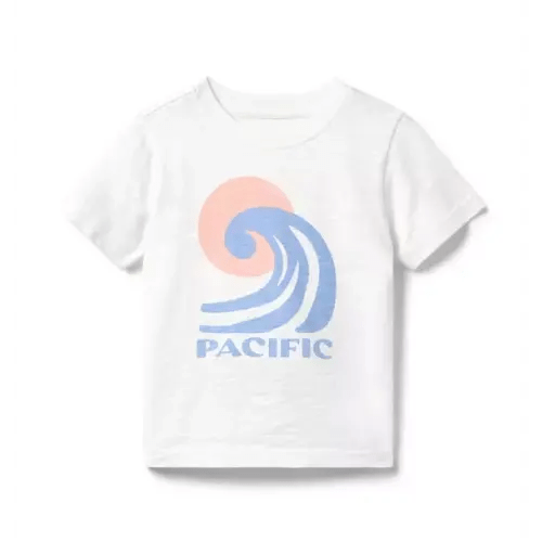 Boy White Pacific Tee by Janie and Jack
