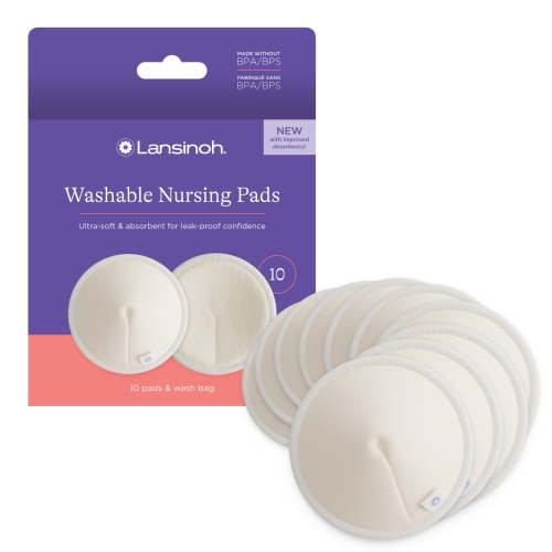 Lansinoh Washable Nursing Pads, 10 Count HSA/FSA Eligible