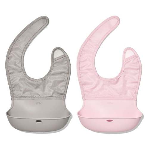 Oxo | Roll-Up Bib | 2-pack, Drizzle/Blossom