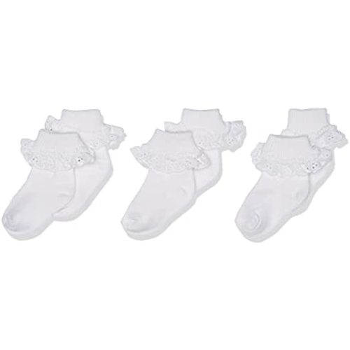 Jefferies Socks Baby-Girls Newborn Eyelet Lace Socks 3 Pair Pack