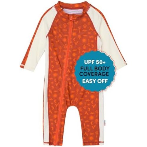 SwimZip Boys' Long-Sleeve UPF 50+ Swimsuit for Baby, Toddler, & Little Boys