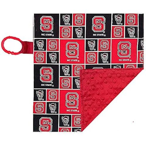 North Carolina State NC State Wolfpack Licensed 10"" x 10"" Baby Crinkle Minky Lovey
