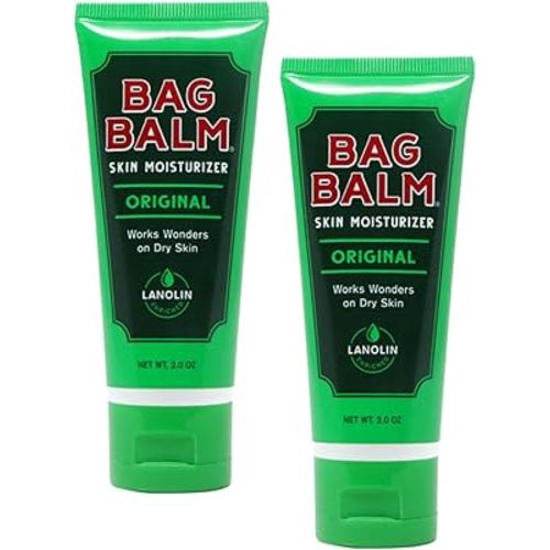 Bag Balm Vermont's Original Hand Moisturizer, Hand Balm for Dry Skin, Cracked Hands, Heels & Dry Hands Treatment, For Dogs and More Ointment, Dry Skin Lotion (2oz Tube (Pack of 2))