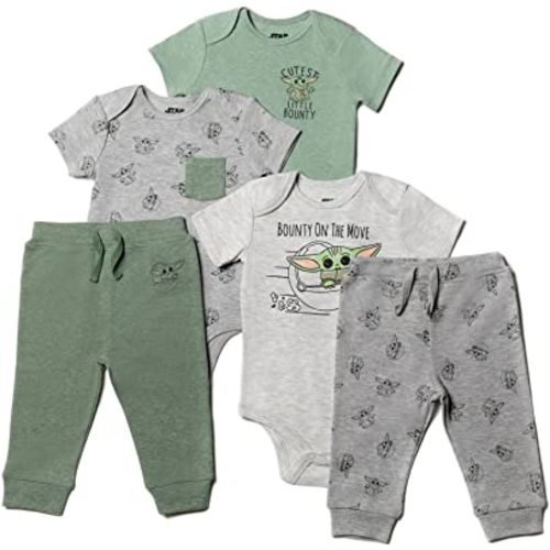 STAR WARS The Mandalorian Baby Grogu Cuddly Short Sleeve Bodysuit & Pants