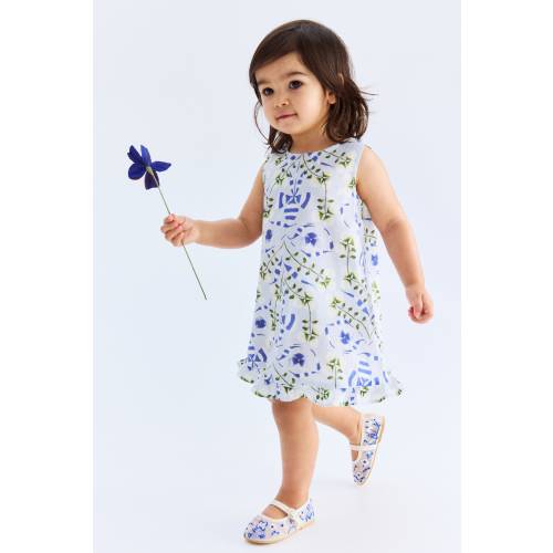 PRINTED SEERSUCKER DRESS