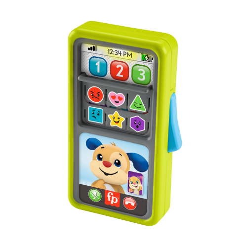 Fisher-Price Laugh & Learn 2-in-1 Slide to Learn Smartphone, Interactive Musical Toy for Baby & Toddler