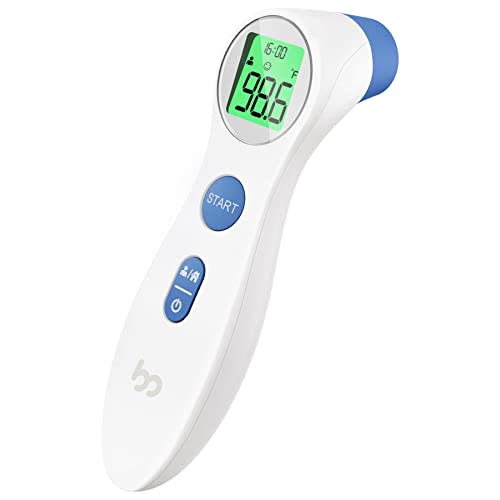 Forehead Thermometer for Adults and Kids, Digital Infrared Thermometer for Home with Fever Alarm, FSA HSA Eligible,1s Reading and 3-Color Indicator, No-Touch, Accurate