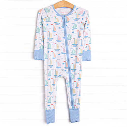 Dock Days Bamboo Zippy Pajama, Blue – Stitchy Fish