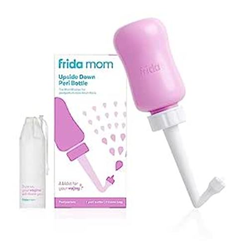 Frida Mom Upside Down Peri Bottle for Postpartum Care, Portable Bidet Perineal Cleansing and Recovery for New Mom, The Original Fridababy MomWasher