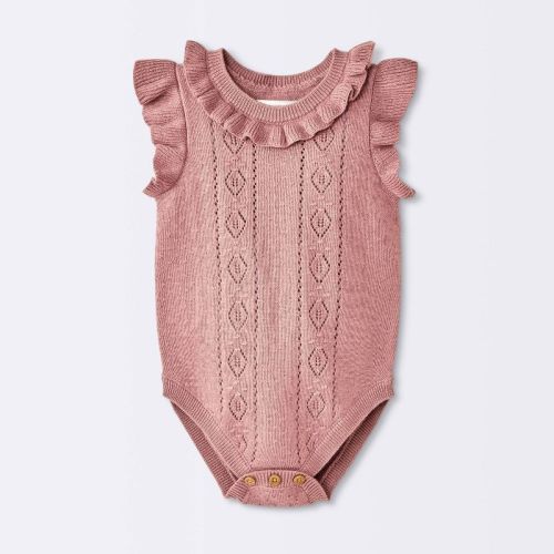 Baby Girls' Tank Sweater Romper - Cloud Island™ Purple